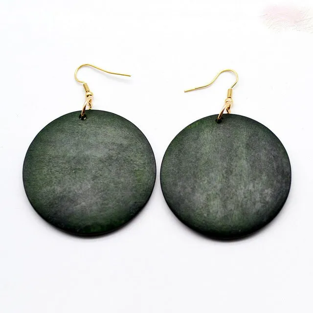 Trendy Wood Dangle Earrings