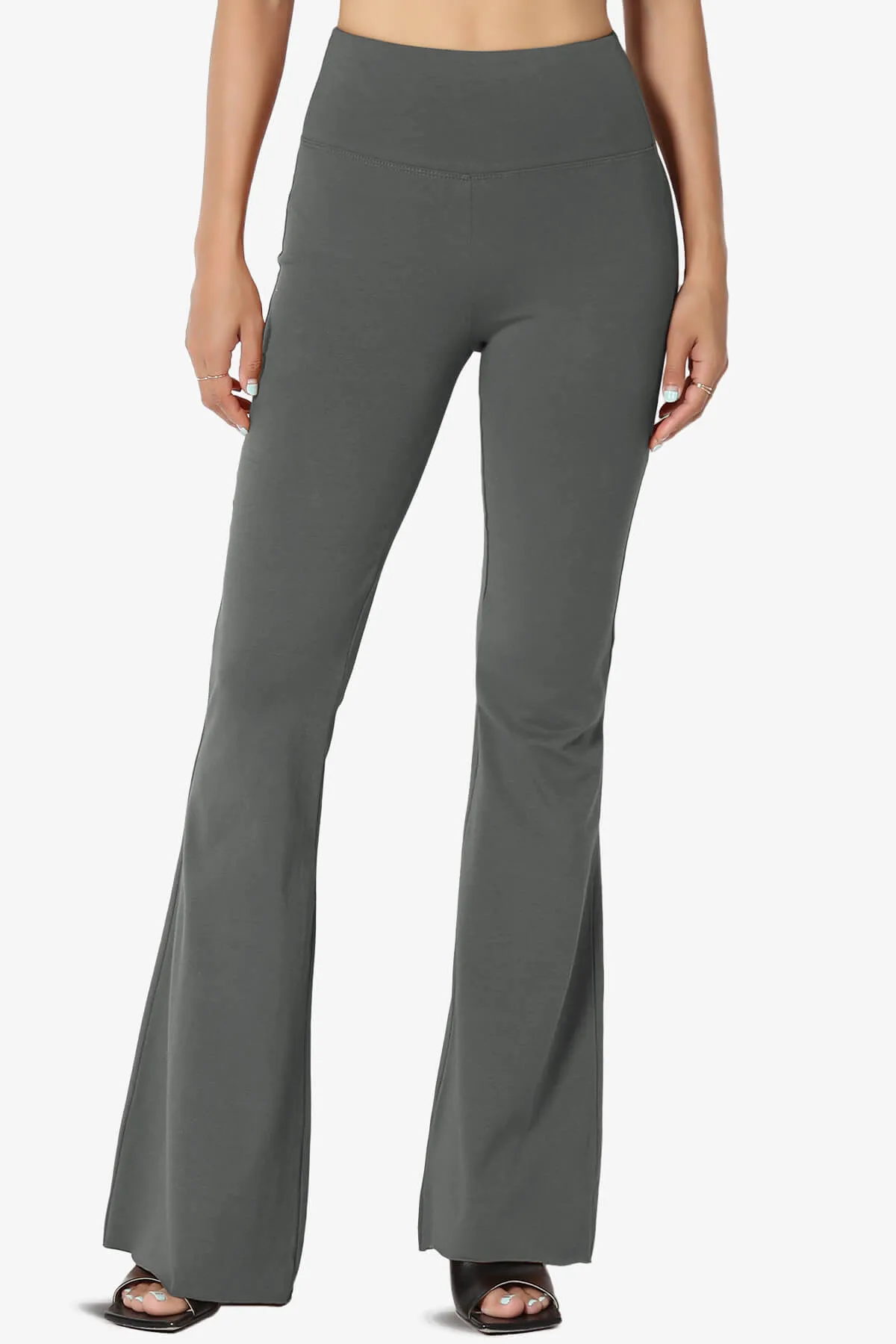Zaylee Raw Hem Flared Comfy Yoga Pants PLUS